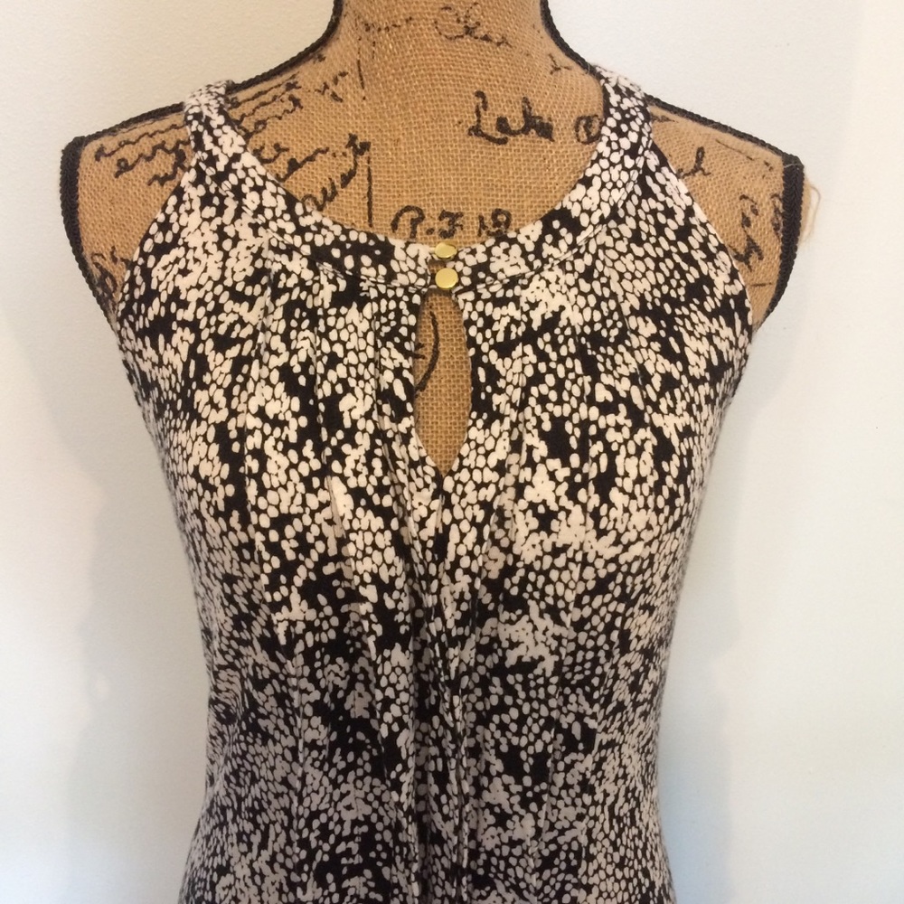 NWOT Banana Republic Sz S keyhole Gold Button Top